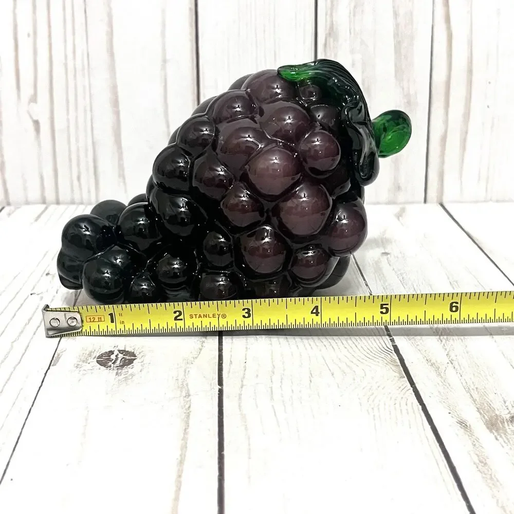 Murano Hand Blown Glass Grape Cluster Grapes Decoration Purple Vintage